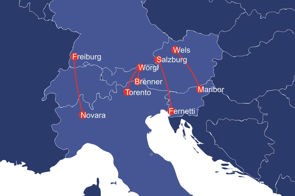 Rolling highways map