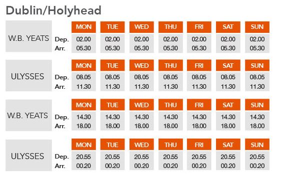 dublin holyhead timetable
