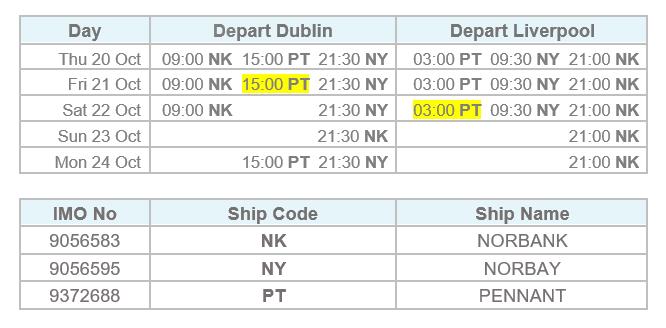 Timetable