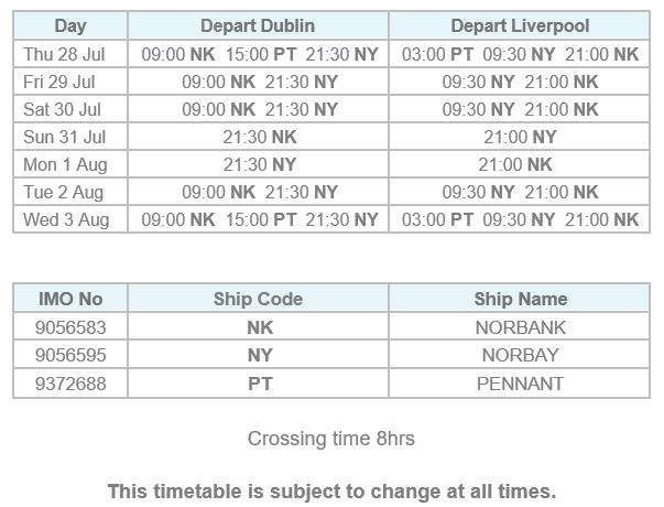 Timetable