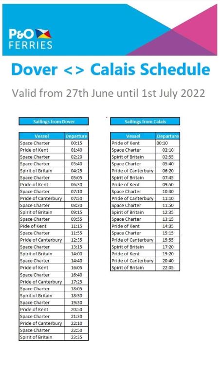 June timetable